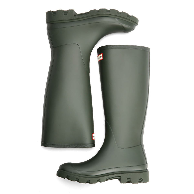 Hunter Downpour Tall Rubber Women's Olive Wellington Boots