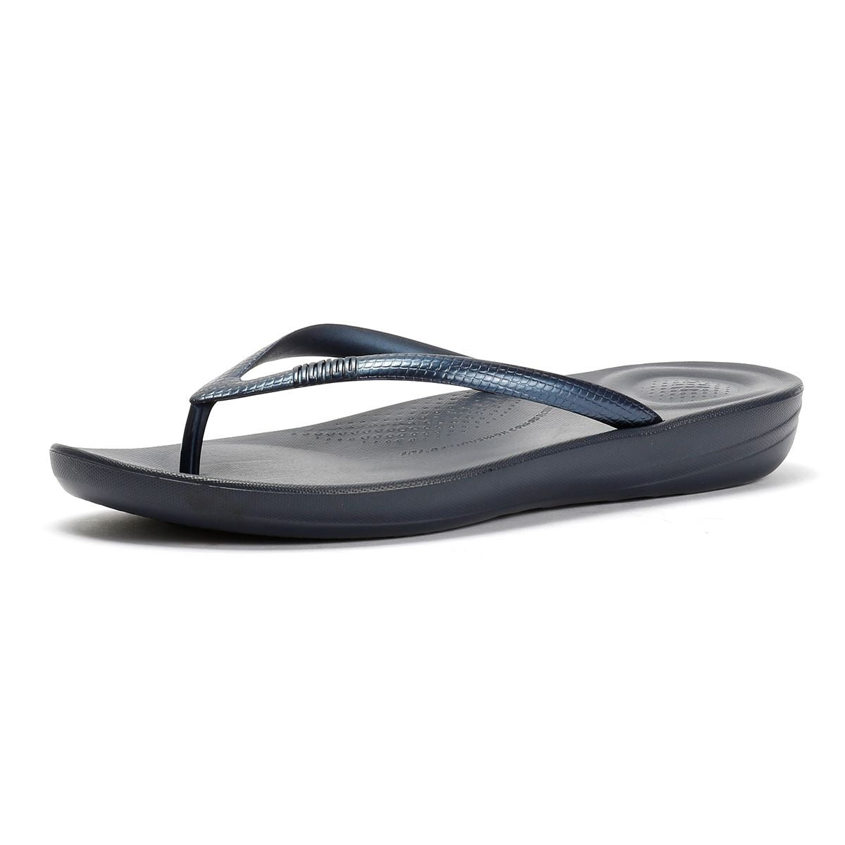 FitFlop Iqushion Ergonomic Women's Midnight Navy Flip Flops