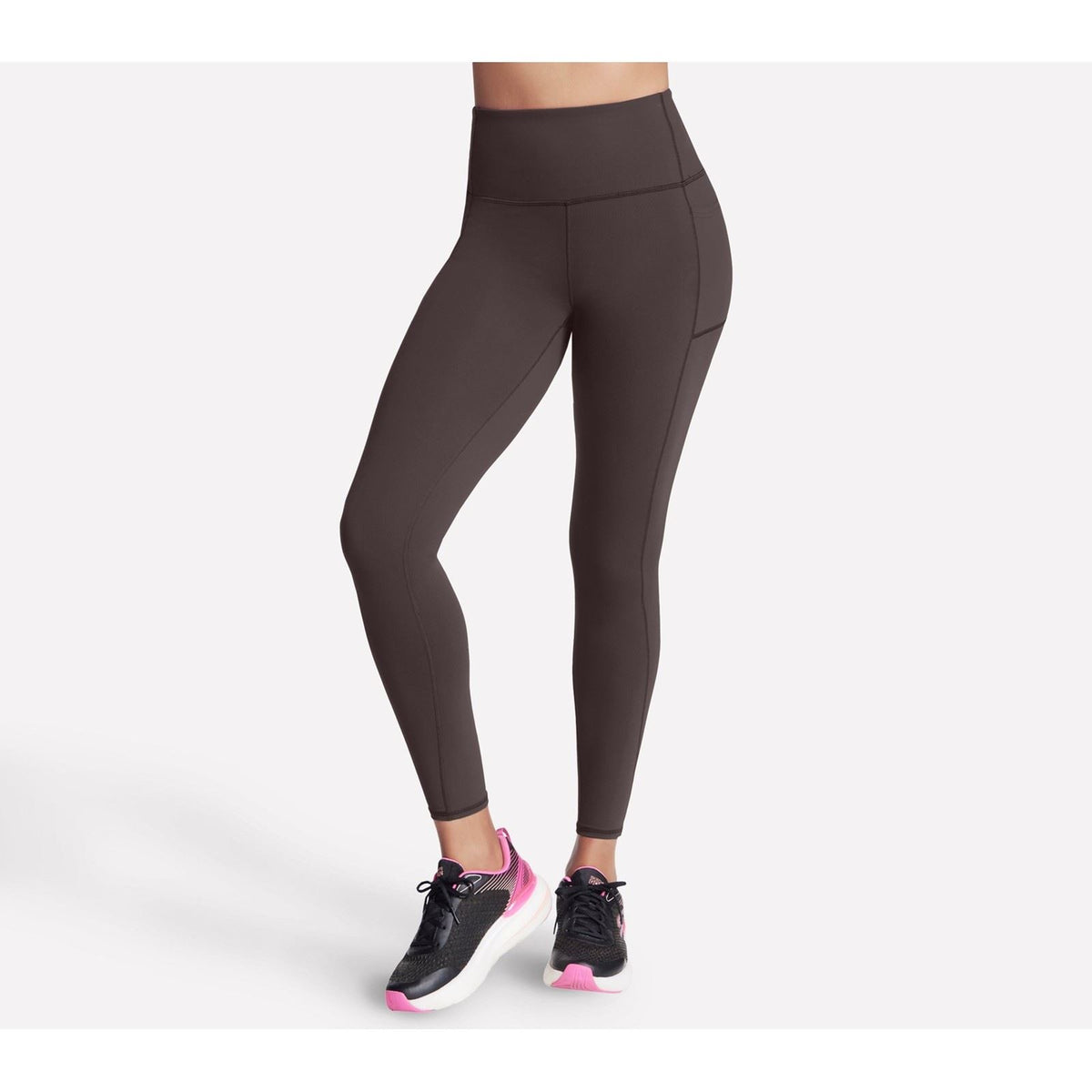 Skechers GOWALK FL HW Legging Nylon Women's Brown Sports Leggings