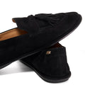 Dune Grounding Suede Women's Black Loafers