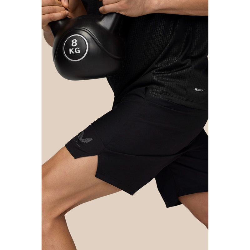 Castore Branded Elastic Shorts Synthetic Men's Black Knee-Length Shorts