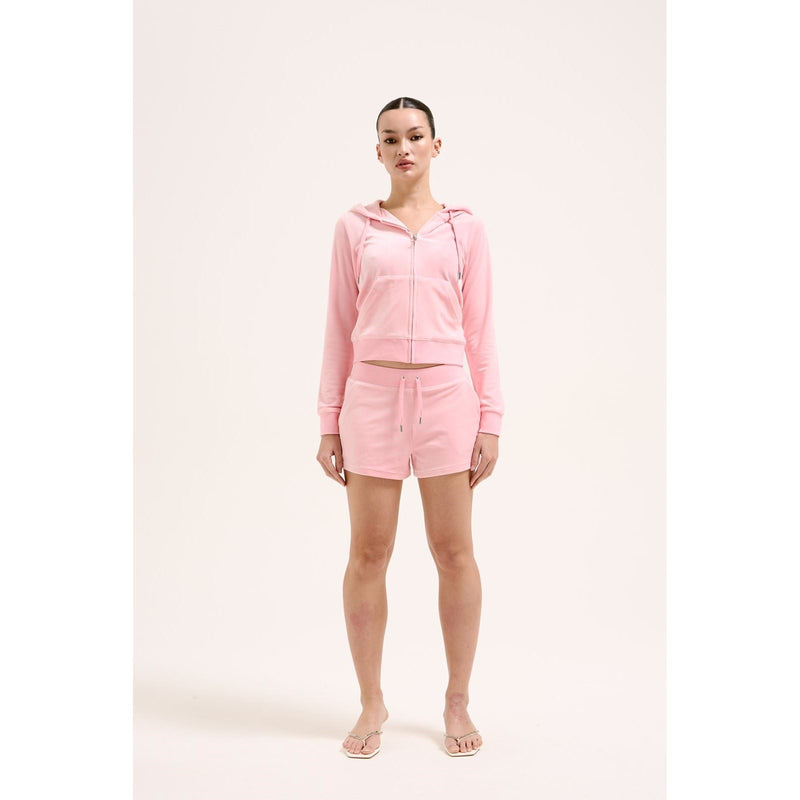 Juicy Couture Robertson Classic Jacket Synthetic Women's Pink Hooded Sweatshirt