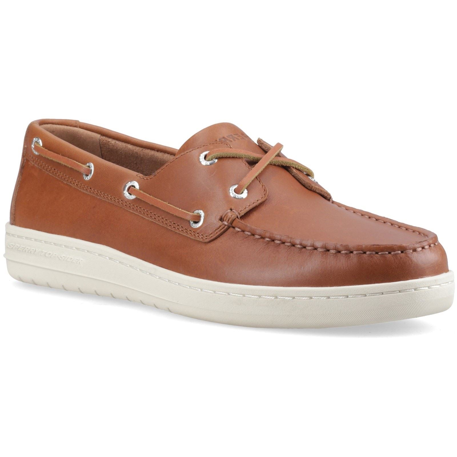 Sperry Strake 2-Eye Leather Men's Open Tan Boat Shoes