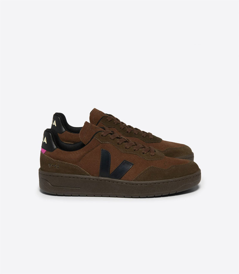 Veja V-90 Suede Women's Brown Sneakers