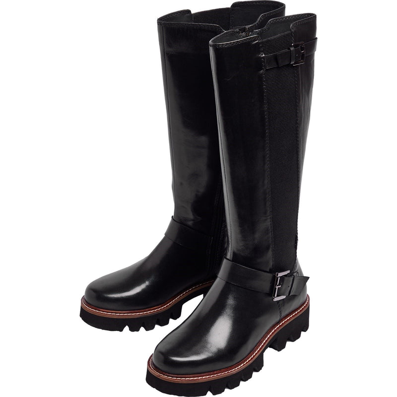 Pod Aleena Leather/Textile Women's Black Boots