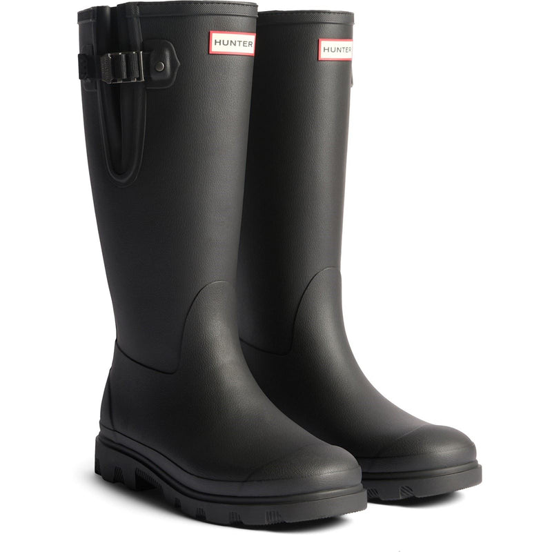 Hunter Field Downpour Boot Rubber Women's Black Wellington Boots