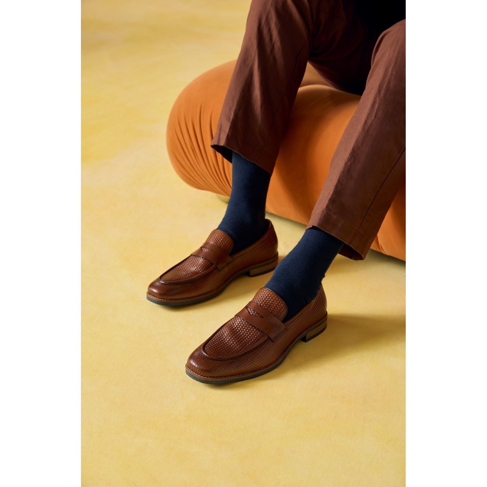 Hush Puppies Mitchell Leather Men's Tan Loafers