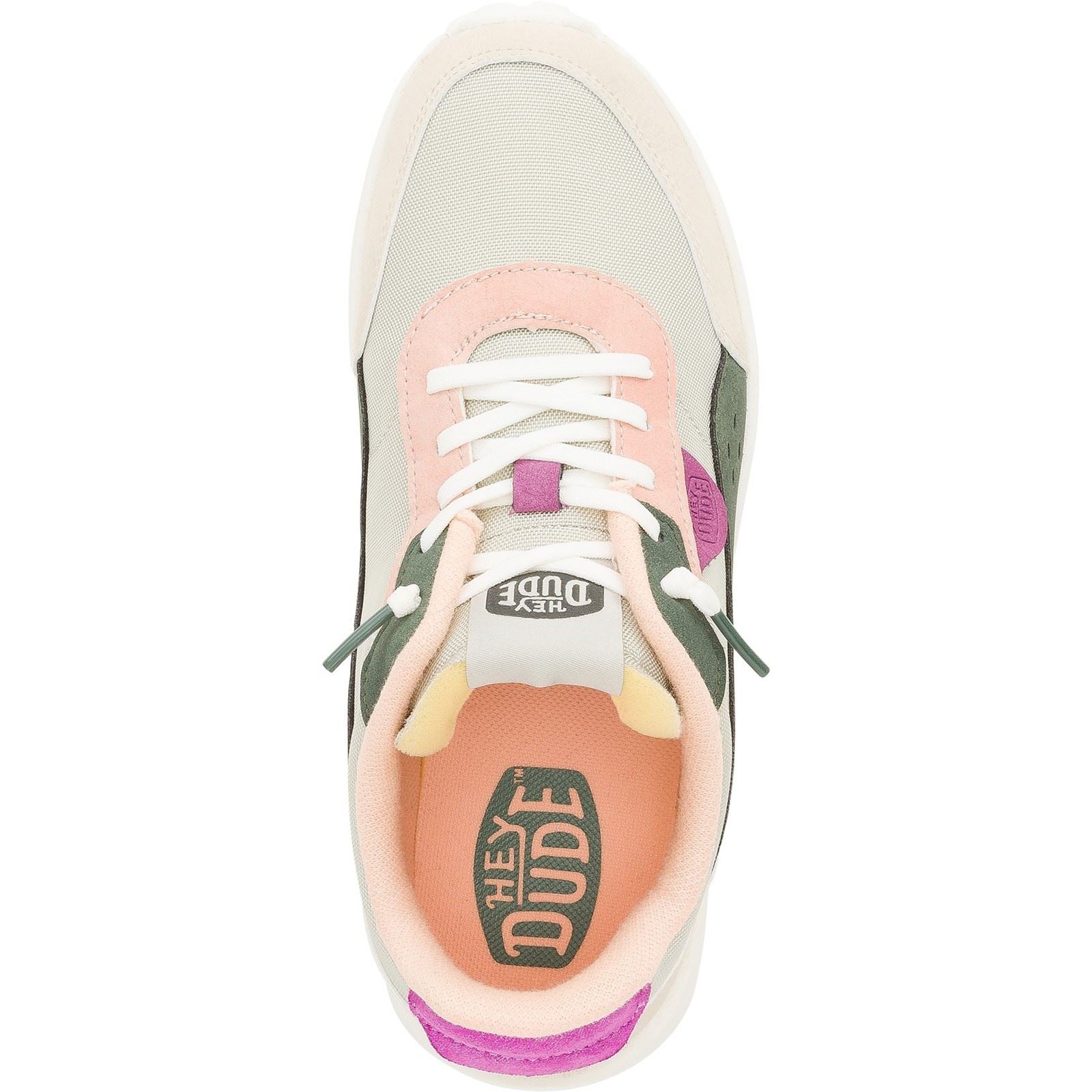 HEYDUDE Hayden Colorblock Synthetic Women's Dusty Olive/Multi Sneakers