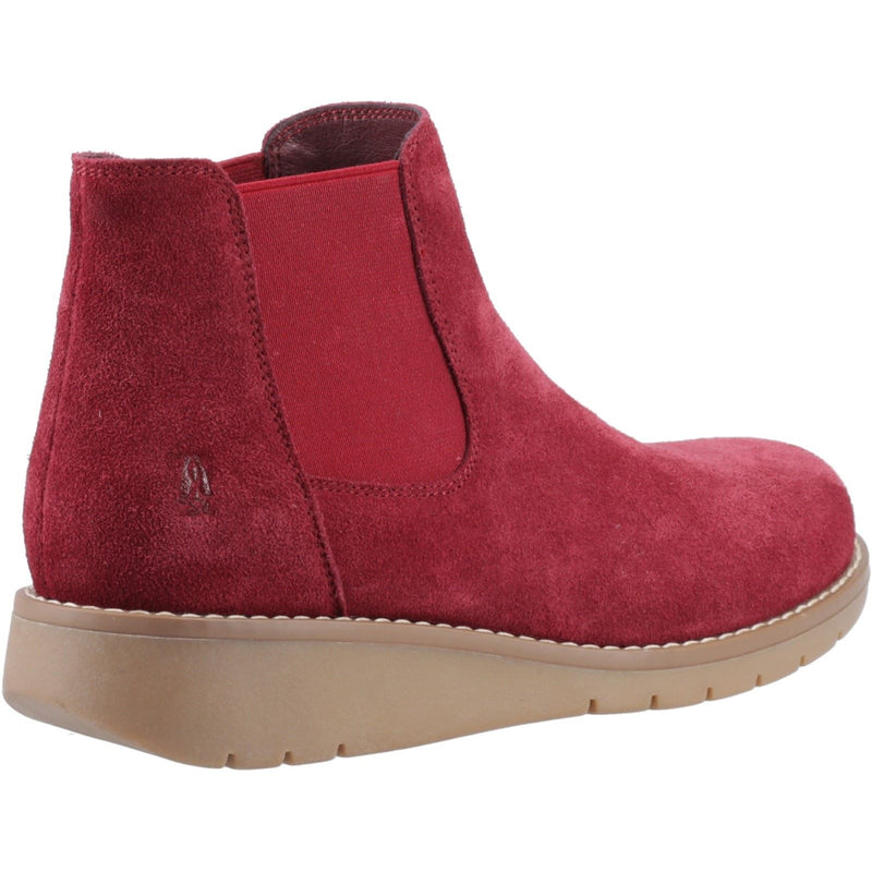 Hush Puppies Leonie Suede Women's Burgundy Flat Chelsea Boots