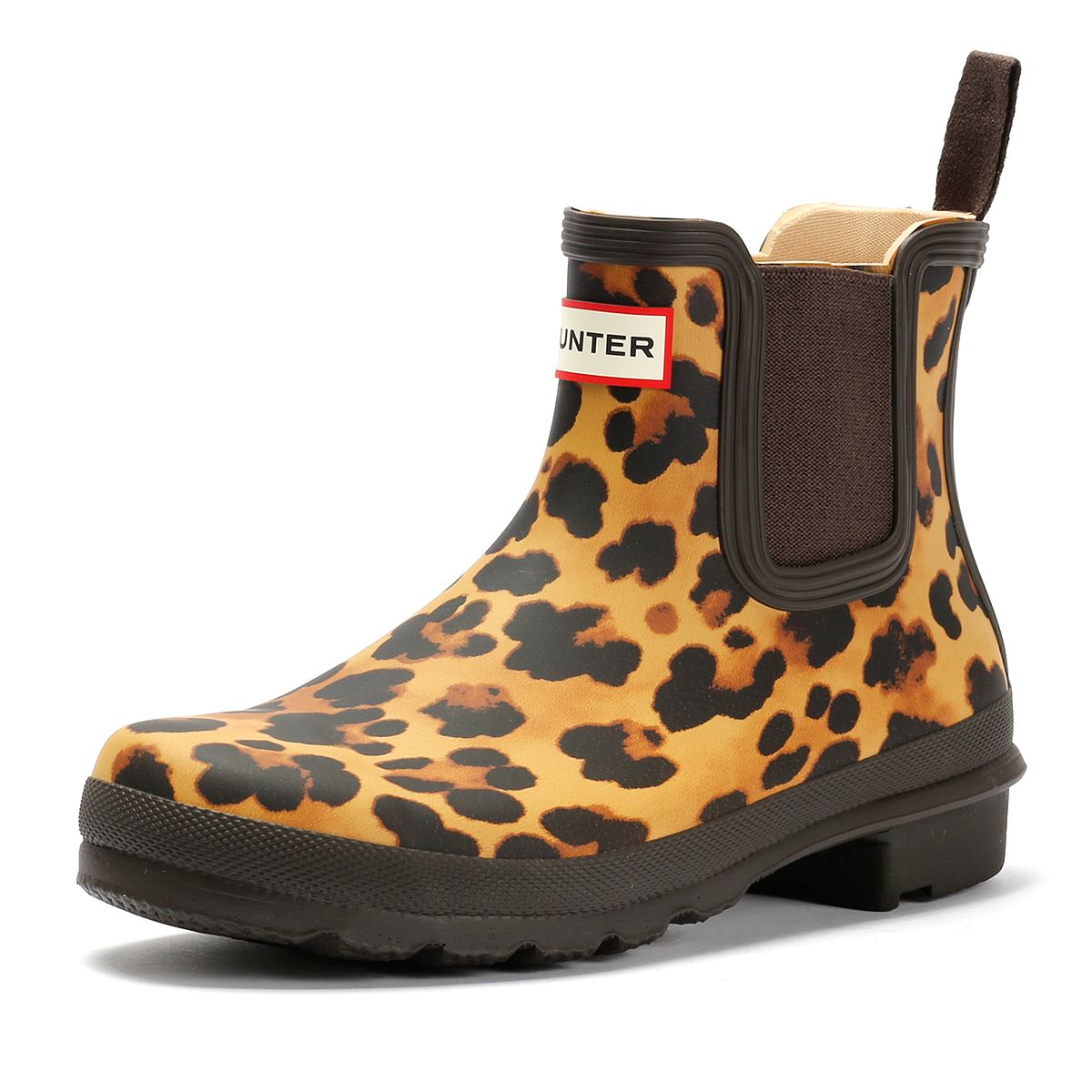 Hunter Original Chelsea Rubber Women's Leopard Wellington Boots