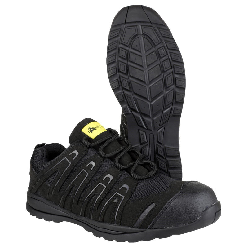 Amblers Safety FS40C Mesh/Microfibre Black Safety Sneakers