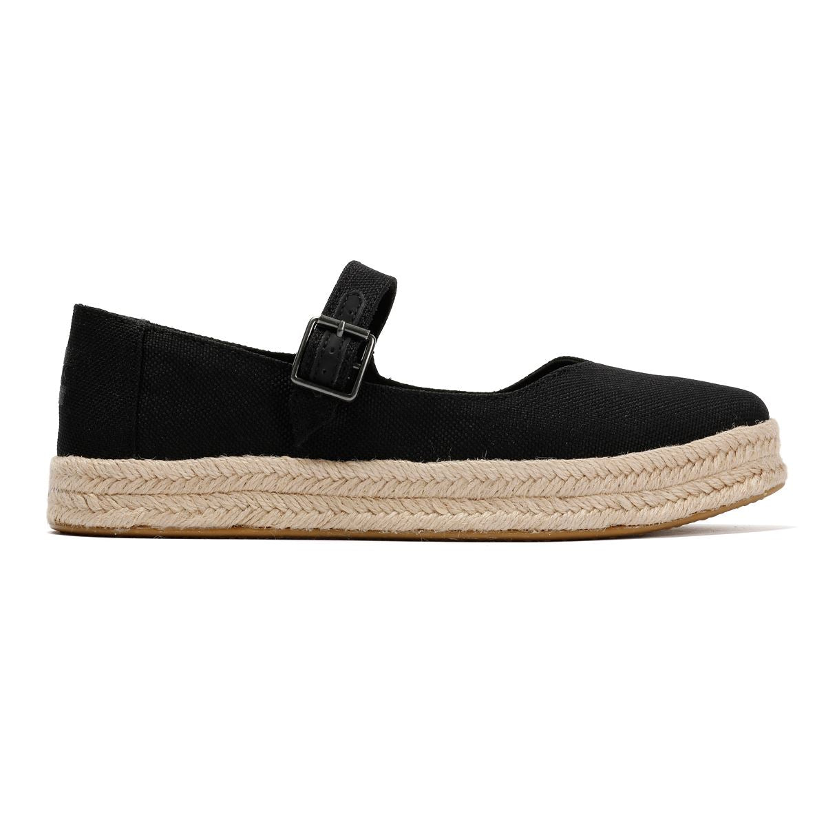 TOMS Carolina Mary Jane Textile Women's Black Espadrilles