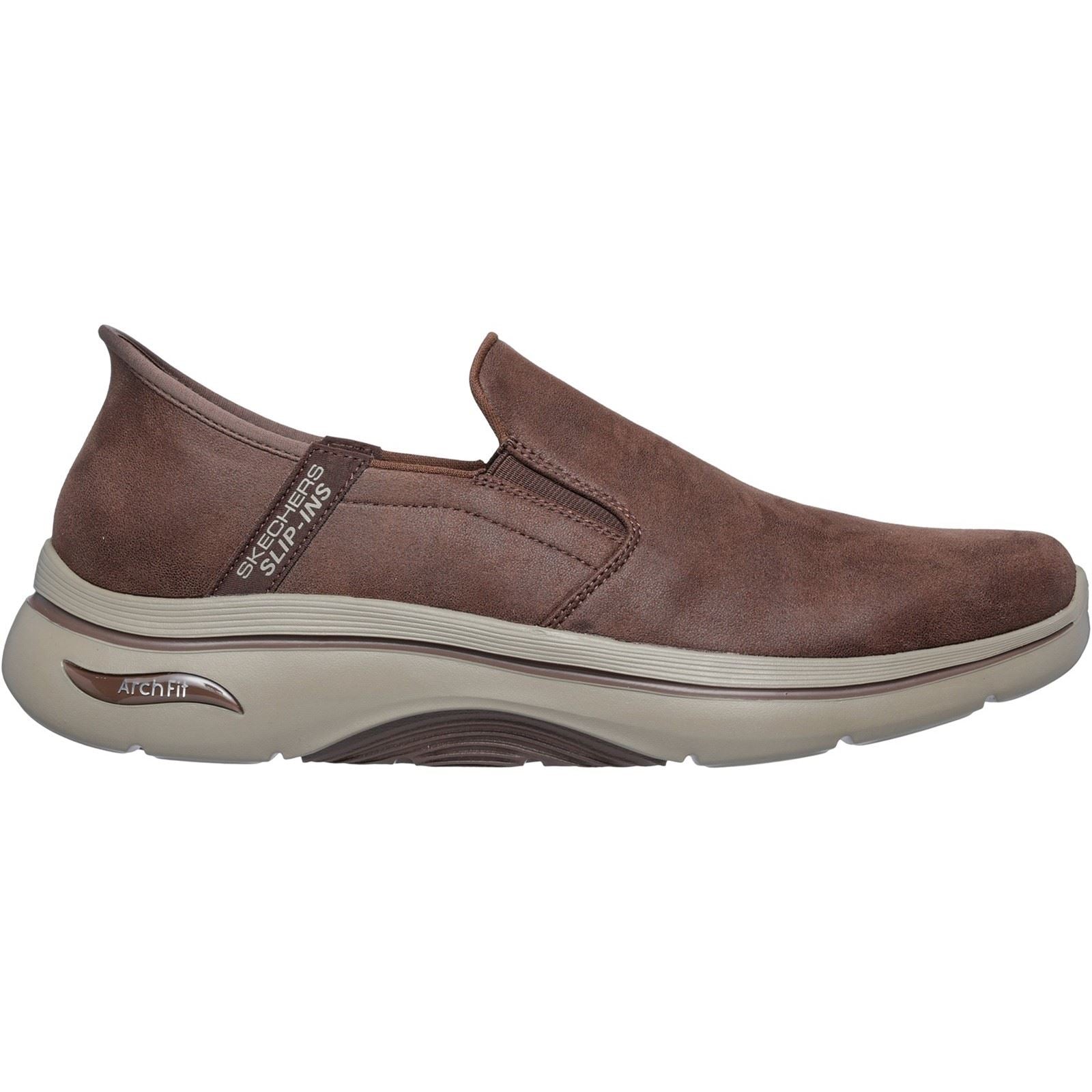 Skechers Go Walk Arch Fit 2.0 Quest Textile Men's Brown Sneakers