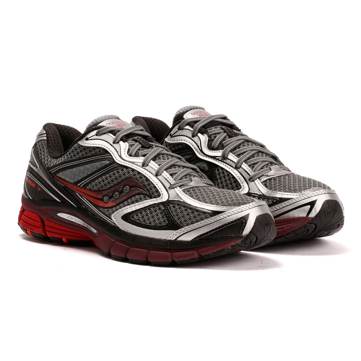 Saucony Progrid Guide 7 Men's Silver/Maroon Sneakers