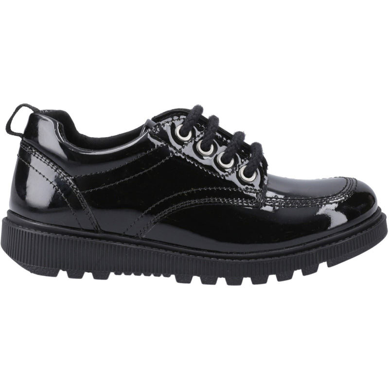 Hush Puppies Keeley Leather Girls's Black Lace-Up Shoes