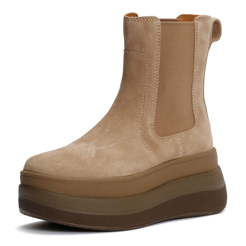 FitFlop F-Mode Suede Women's Taupe Boots