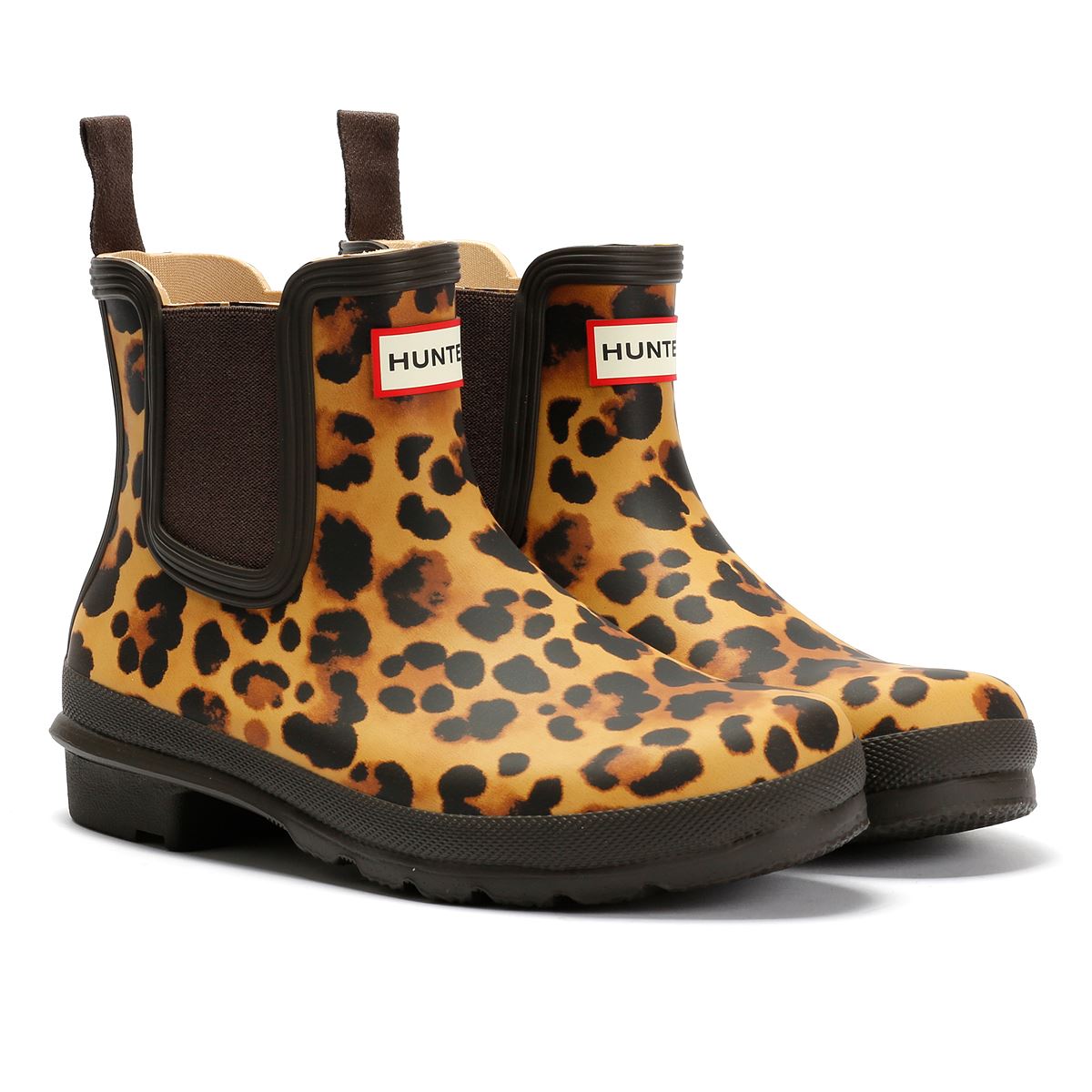 Hunter Original Chelsea Rubber Women's Leopard Wellington Boots