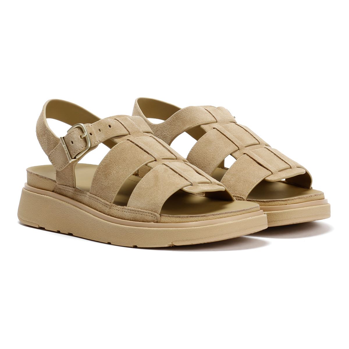靴 fitflop FitFlop GEN-FF Suede Women's Cappuccino Sandals