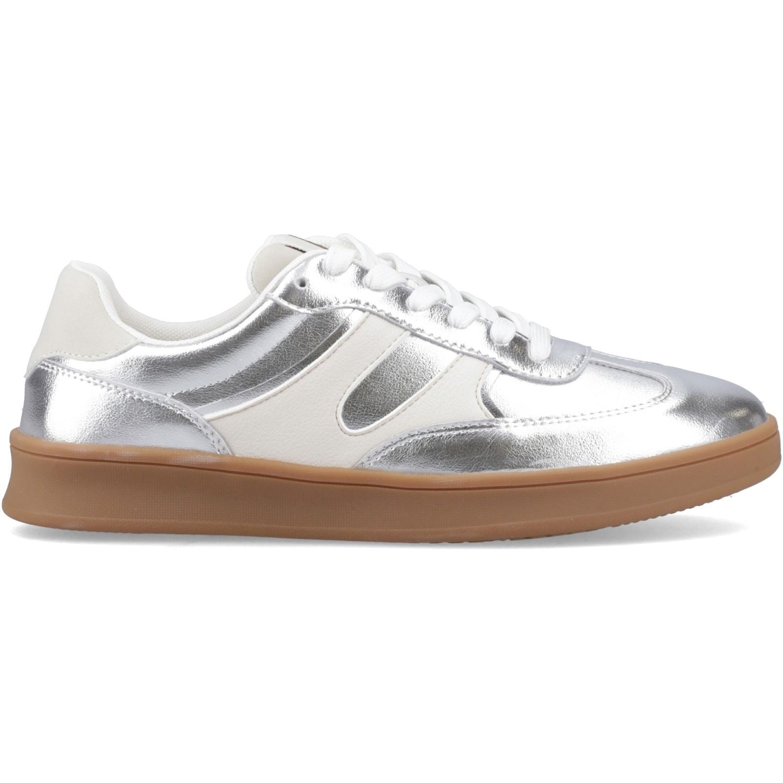 Hush Puppies Maura Suede Women's Silver Sneakers