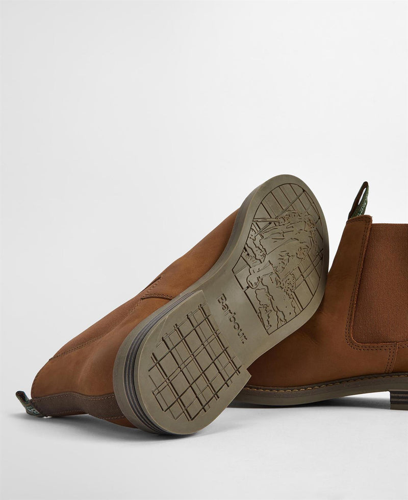 Barbour Farsley Leather Men's Dark Tan Chelsea Boots