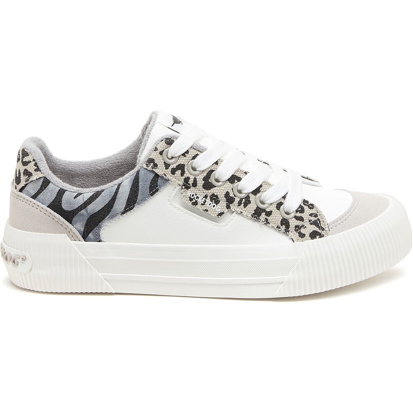 Rocket Dog Cheery Blocked Animal Textile Women's Grey/White Shoes