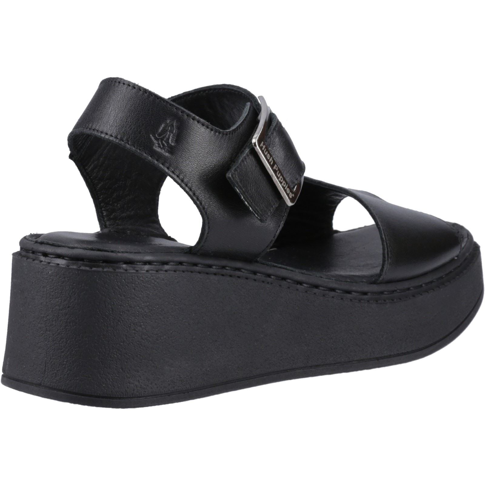 Hush Puppies Beatrix Wedge Leather Women's Black Wedges