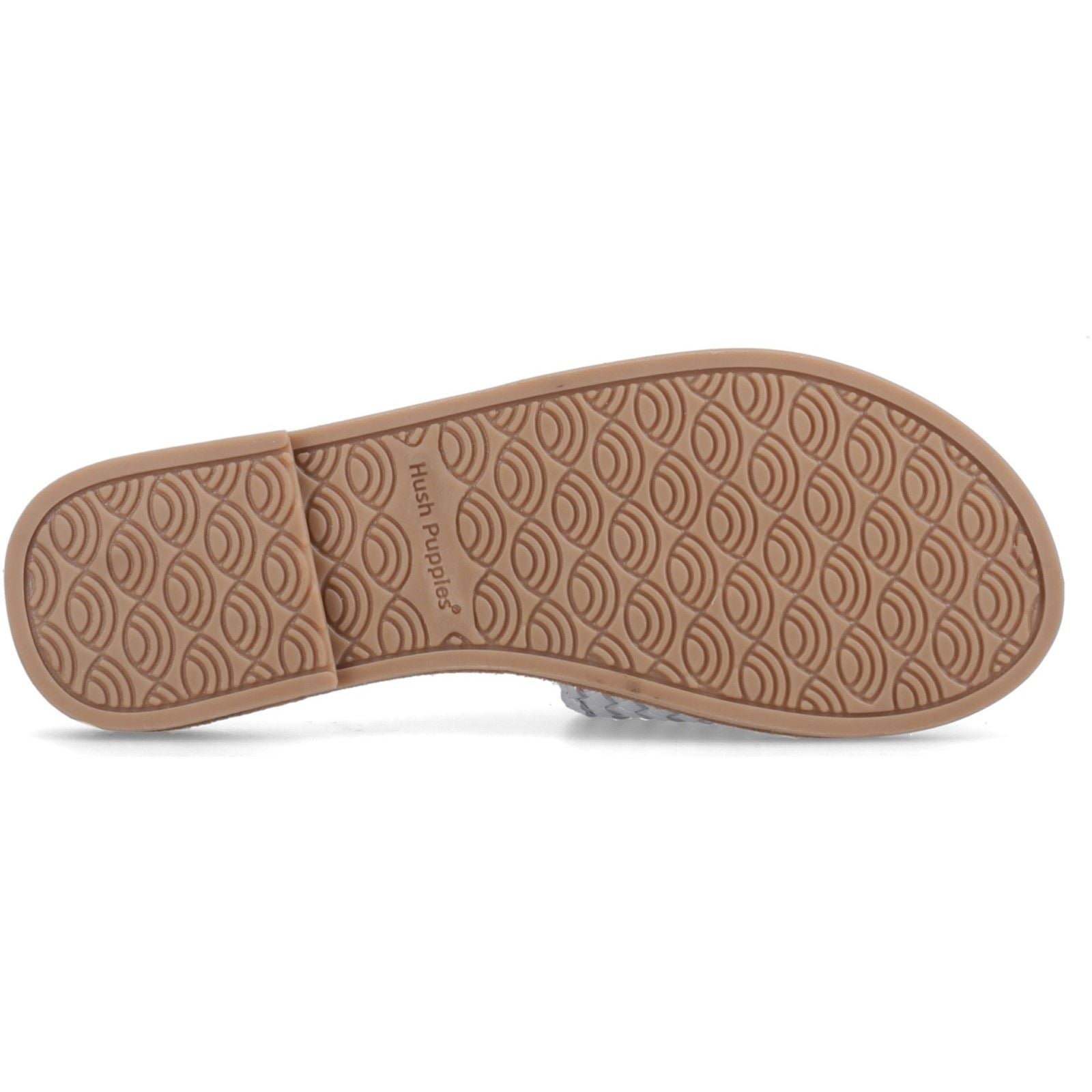 Hush Puppies Hetty Slide Leather Women's Silver Wide Sandals