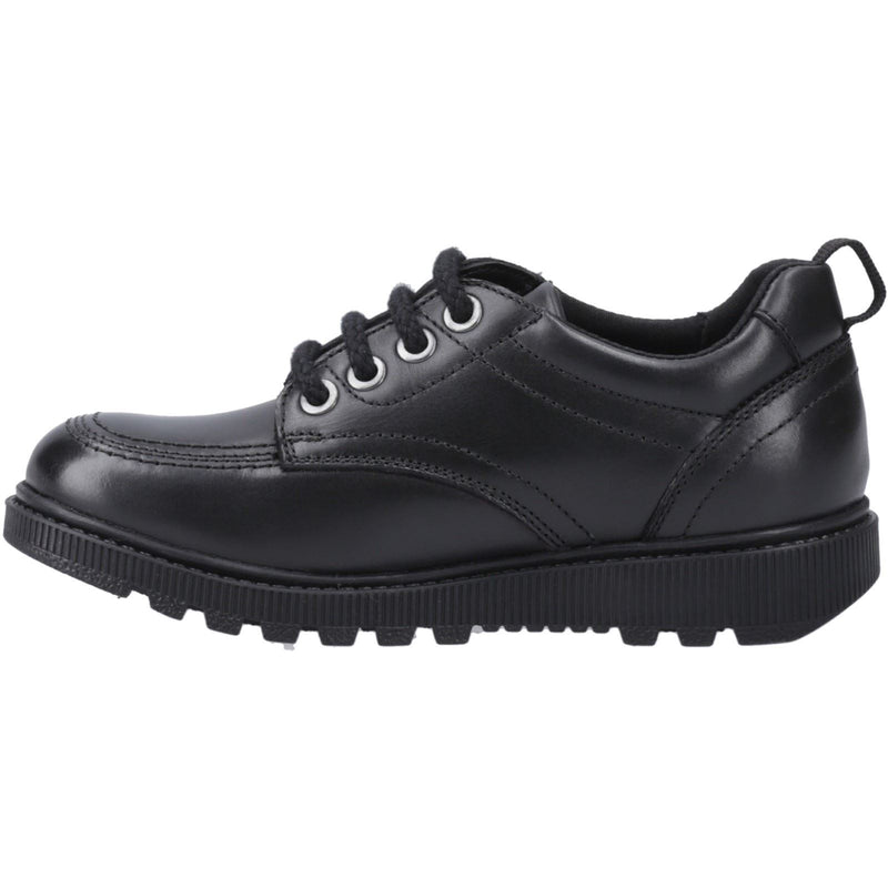 Hush Puppies Keeley Leather Girls's Black Lace-Up Shoes