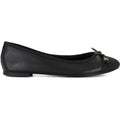 Dune Hallo Wide Fit Women's Black Flats