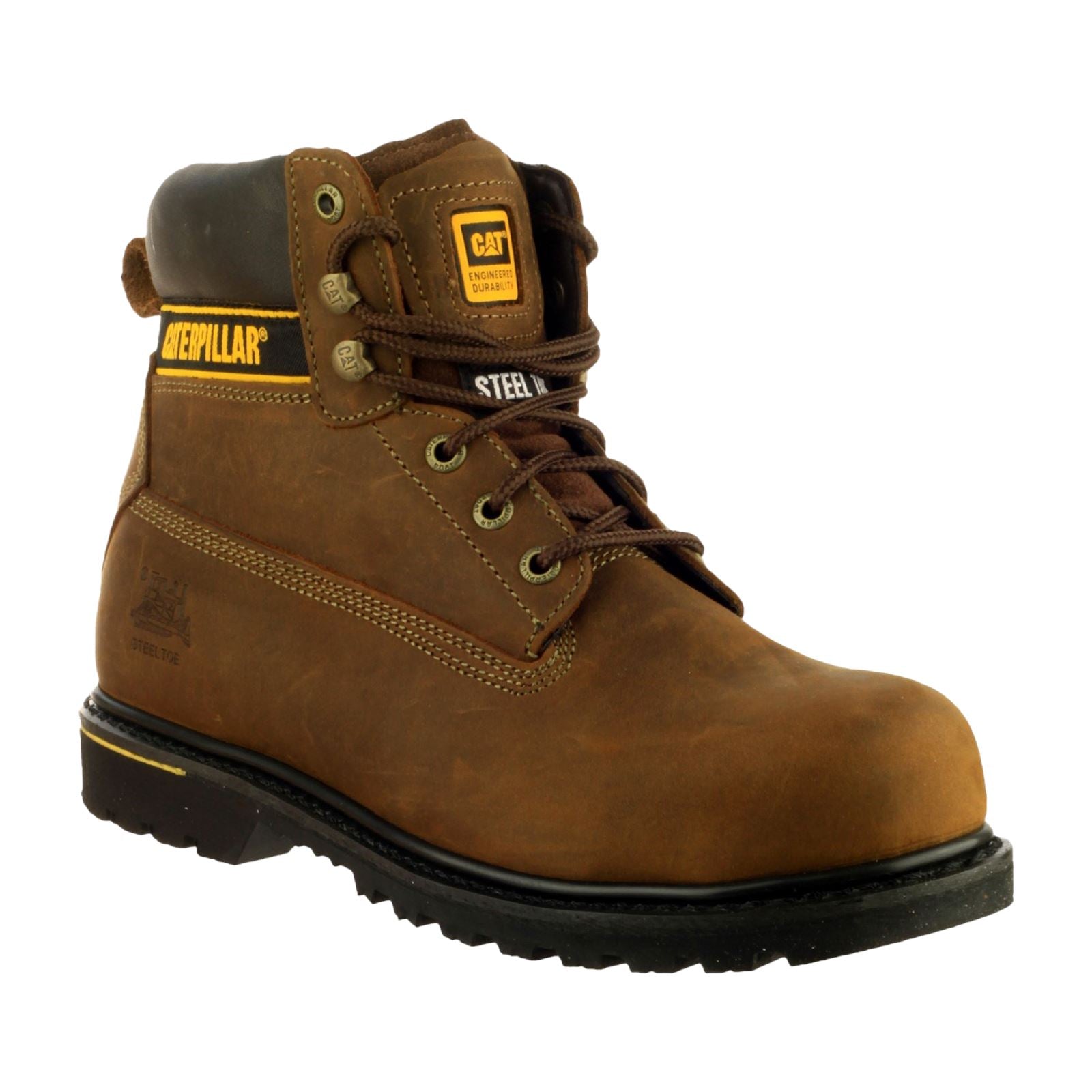 Caterpillar CAT Holton S3 Leather Brown Safety Boots