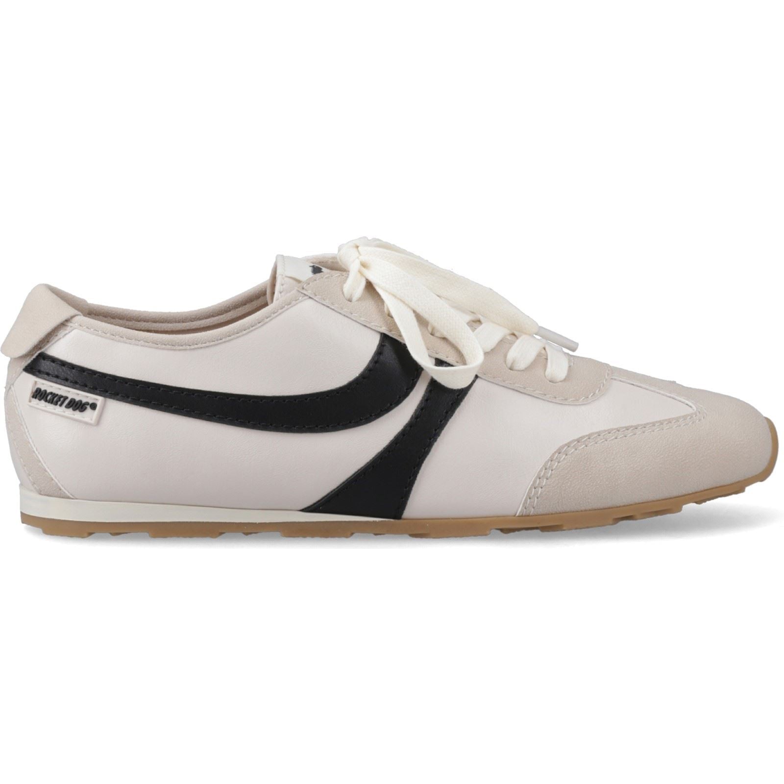 Rocket Dog Destin PU Combo Polyurethane Women's Off White/Black Sneakers