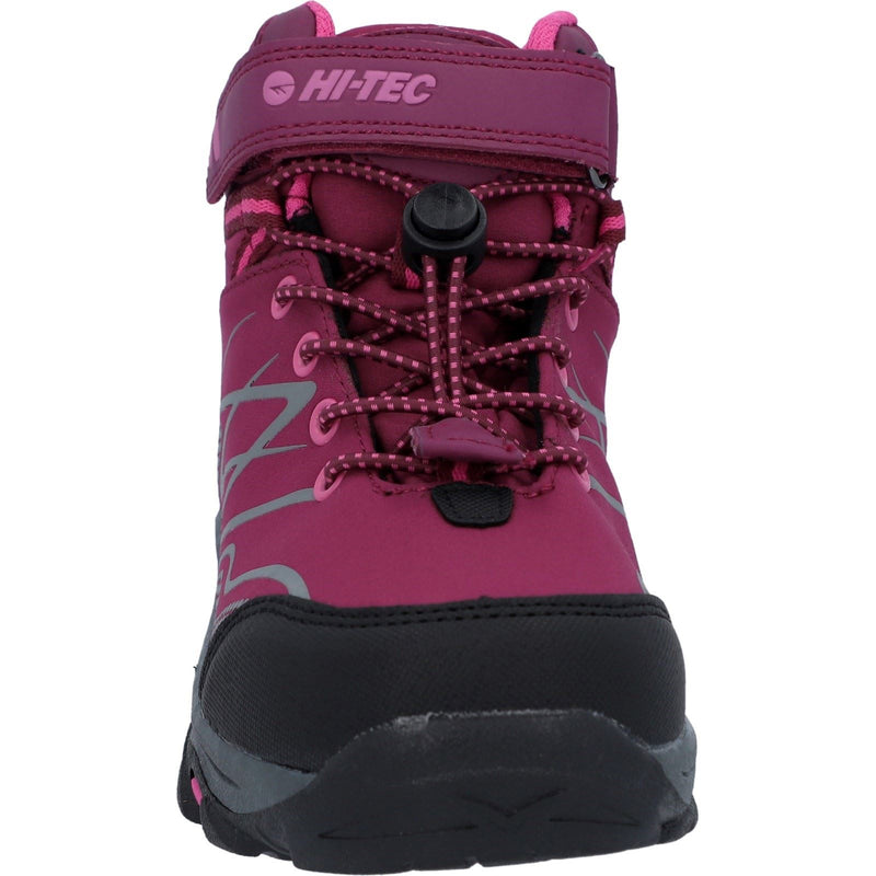 Hi-Tec Blackout Mid Synthetic Soft Shell Girls's Dark Rose/Fuchsia Hiking Boots