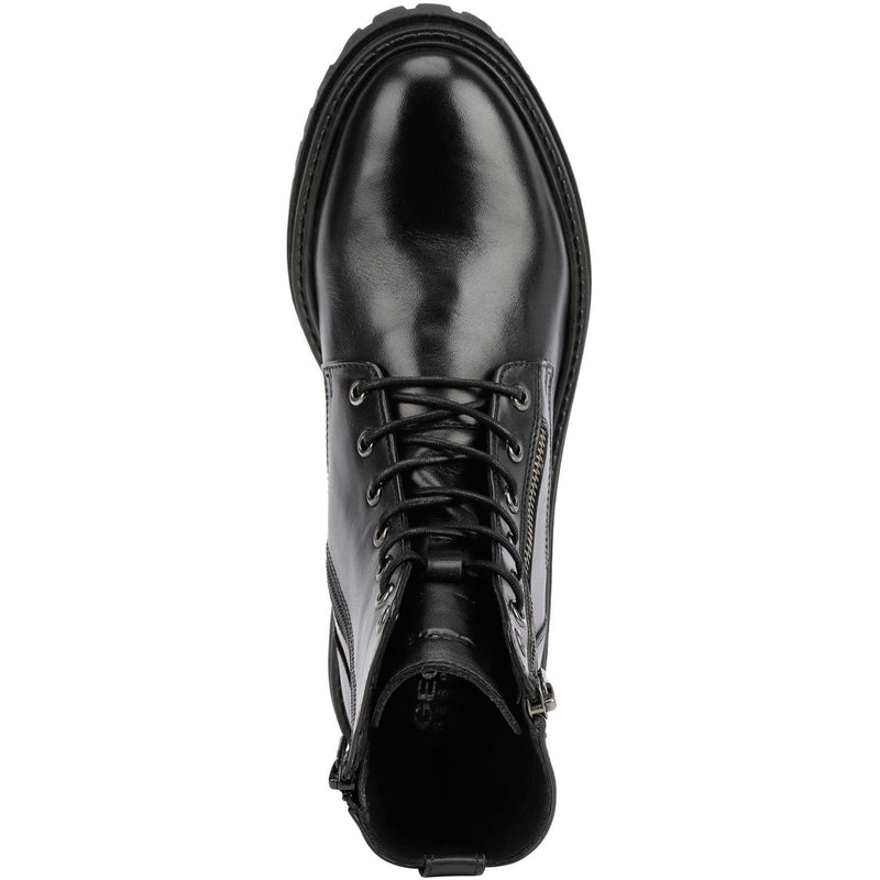 Geox D Iridea F Leather Bovine Full Grain Women's Black Boots