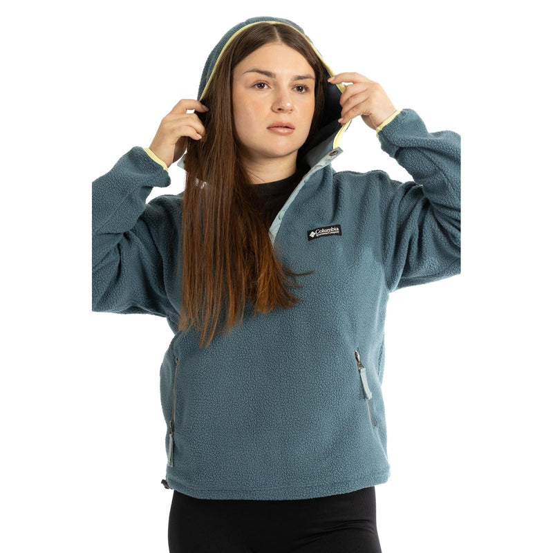 Columbia Helvetia II Hoodie Polyester Women's Blue Hooded Sweatshirt