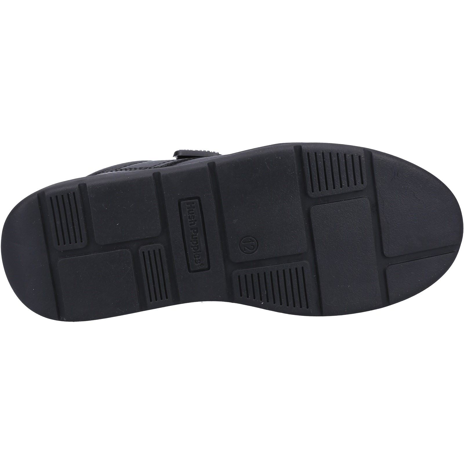 Hush Puppies Rowan SNR Leather Boys's Black Lace-Up Shoes