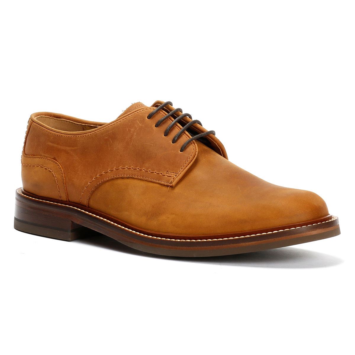 Chapman & Moore Plain Derby Country Oiled Leather Men's Tan Shoes