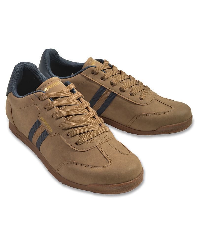 Lambretta Tackle Men's Taupe/Navy Sneakers