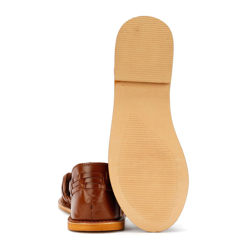 Tower London Hurache Leather Women's Tan Sandals