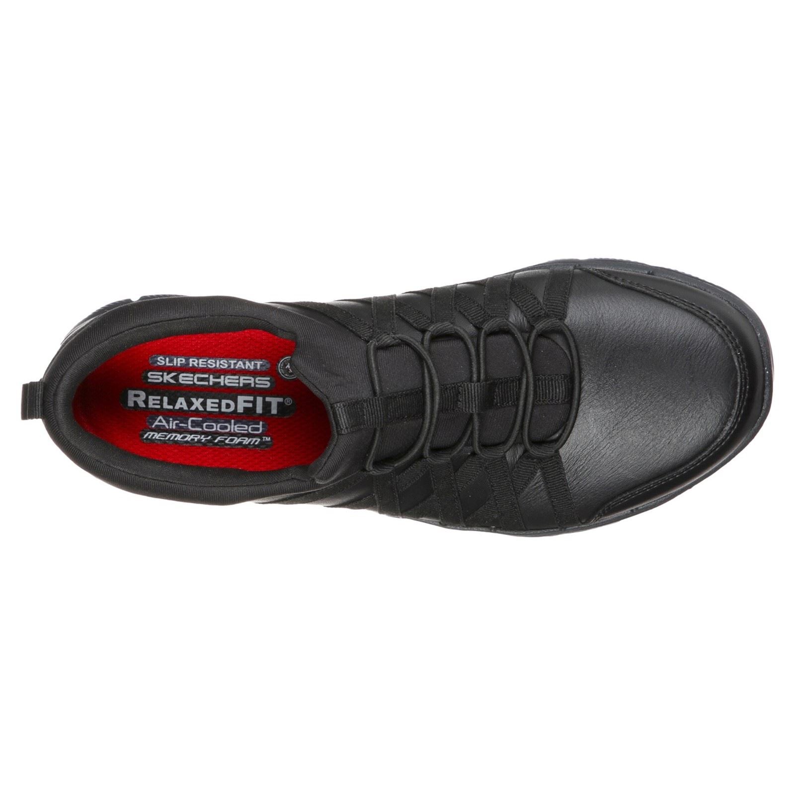 Skechers Workwear Ghenter Dagsby Leather Women's Black Sneakers