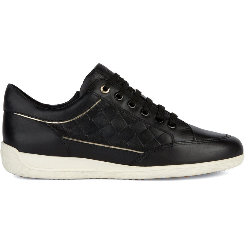 Geox D MYRIA Faux Leather Women's Black Trainers