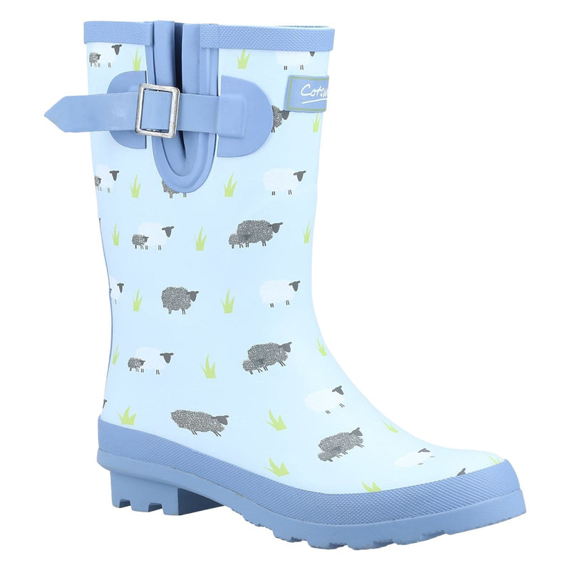 Cotswold Farmyard Mid Rubber Women's Sheep Wellington Boots