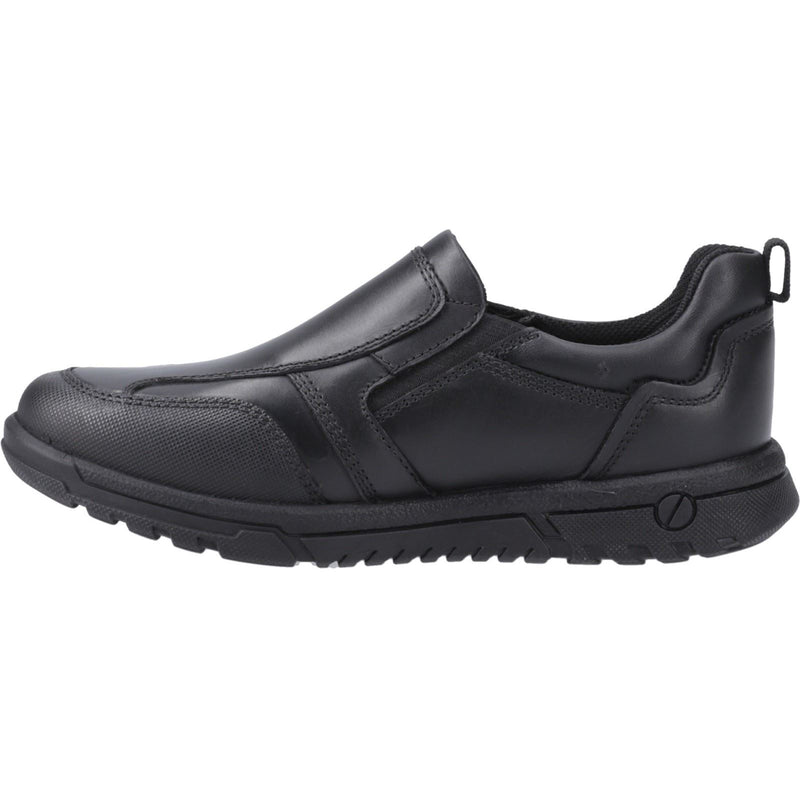 Hush Puppies Sergio Leather Boys's Black Loafers