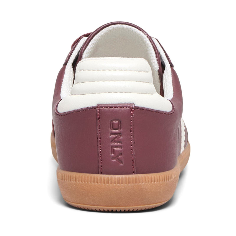 ONLY Amber Synthetic Women's Burgundy/Cream Trainers