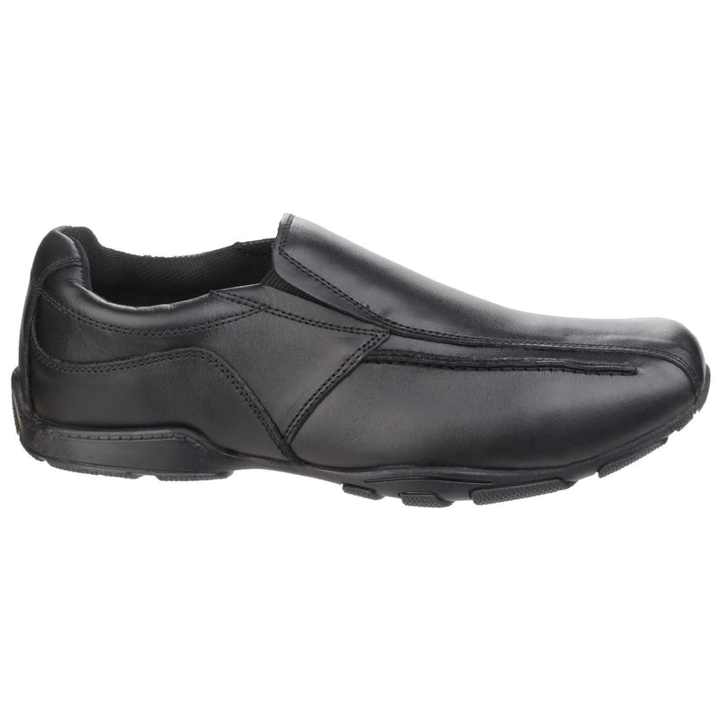 Hush Puppies Bespoke Youth Boys Black Leather Loafers