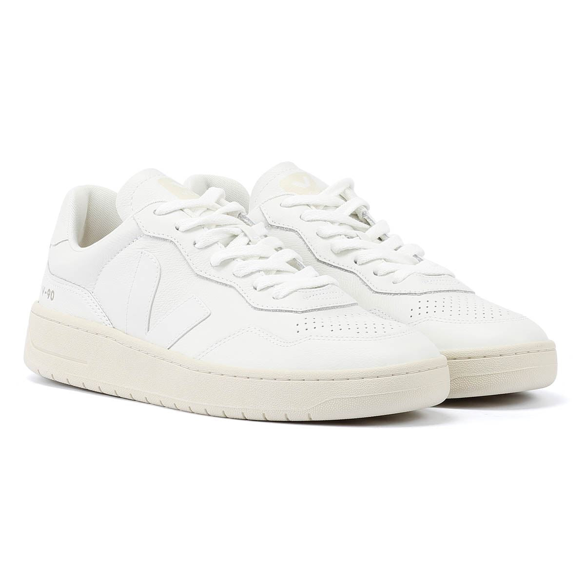 Veja V-90 Leather Men's Extra White Sneakers