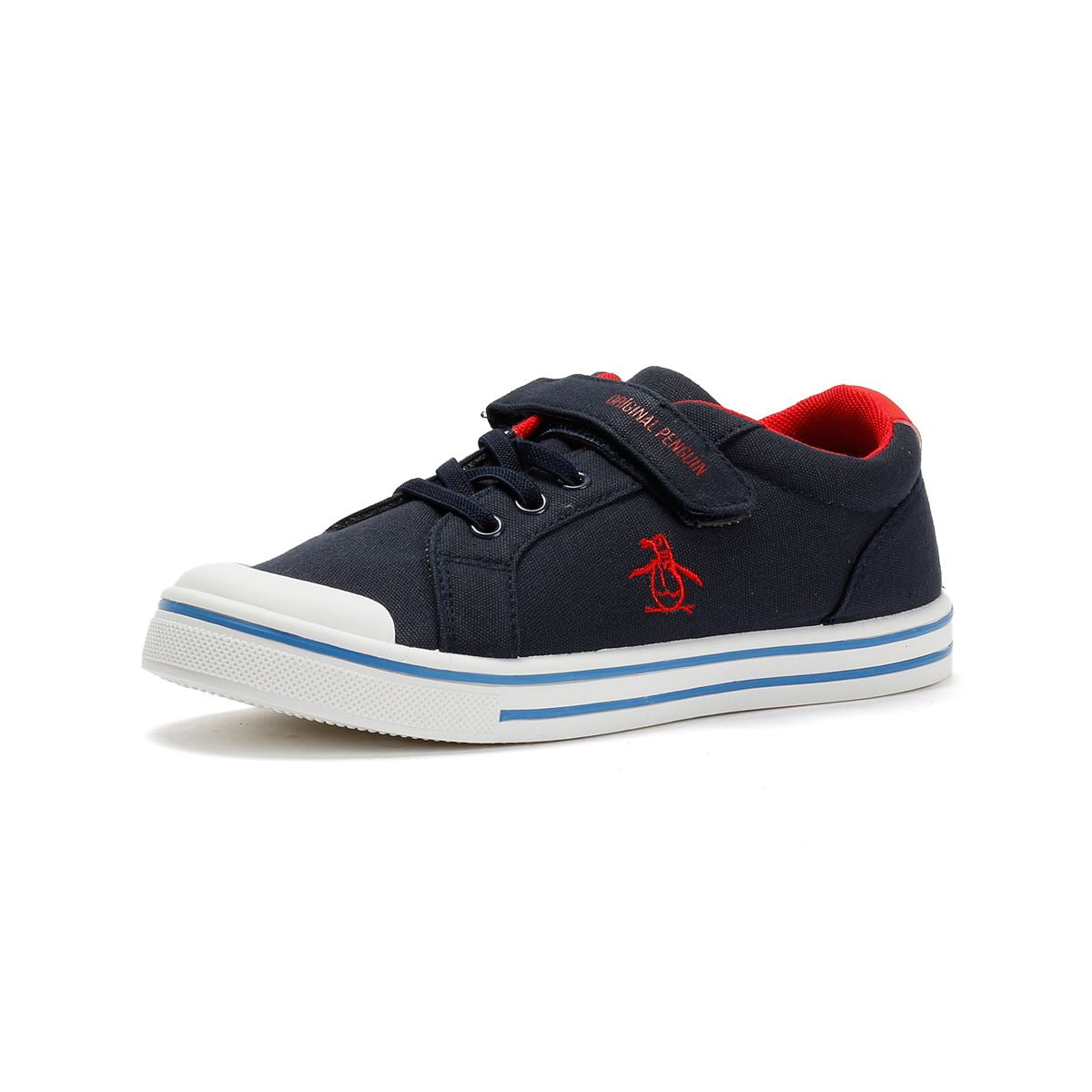Penguin Junior Rainbow Canvas Navy/Red Sneakers