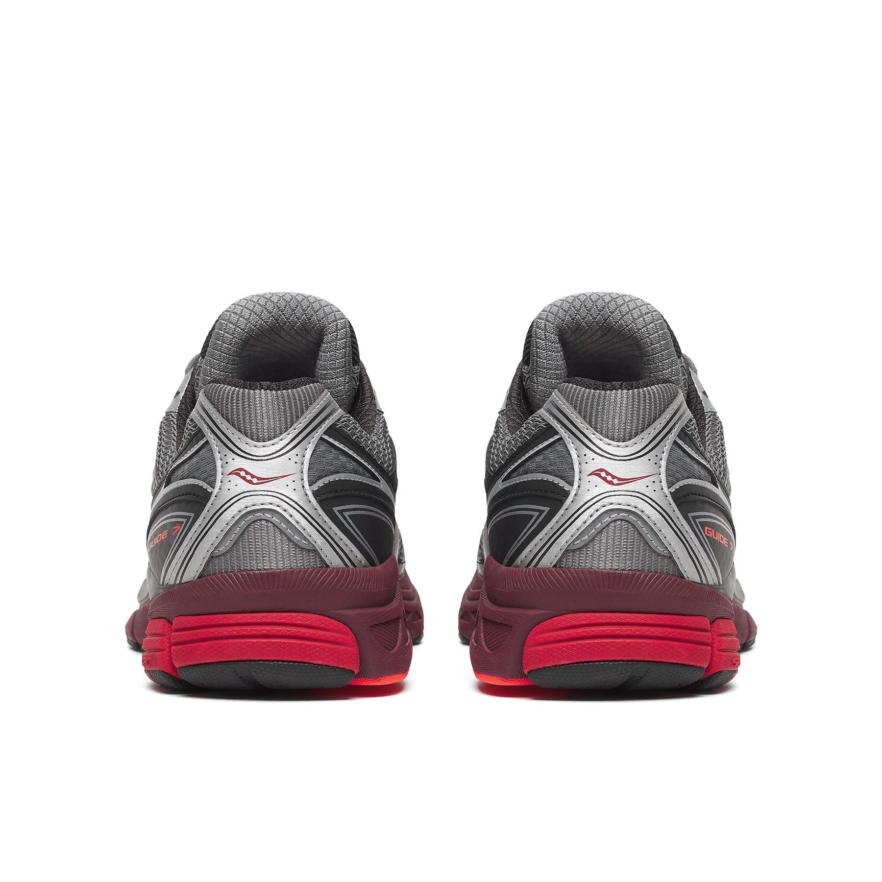 Saucony Progrid Guide 7 Silver/Maroon Sneakers