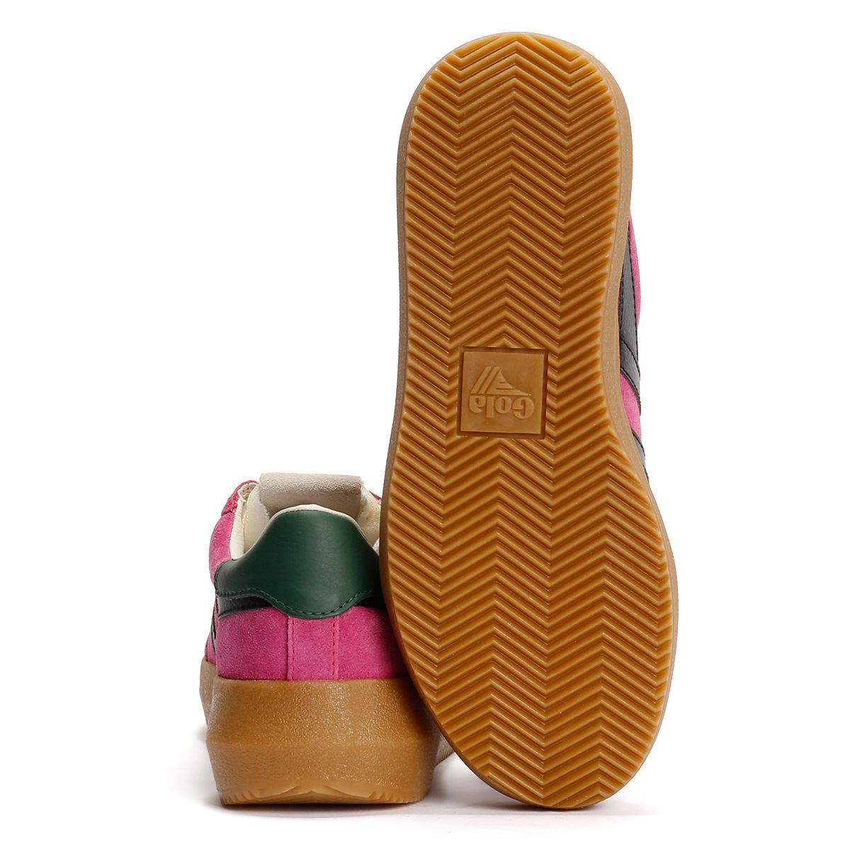 Gola Athena Suede Women's Fuchsia/Black/Evergreen Sneakers
