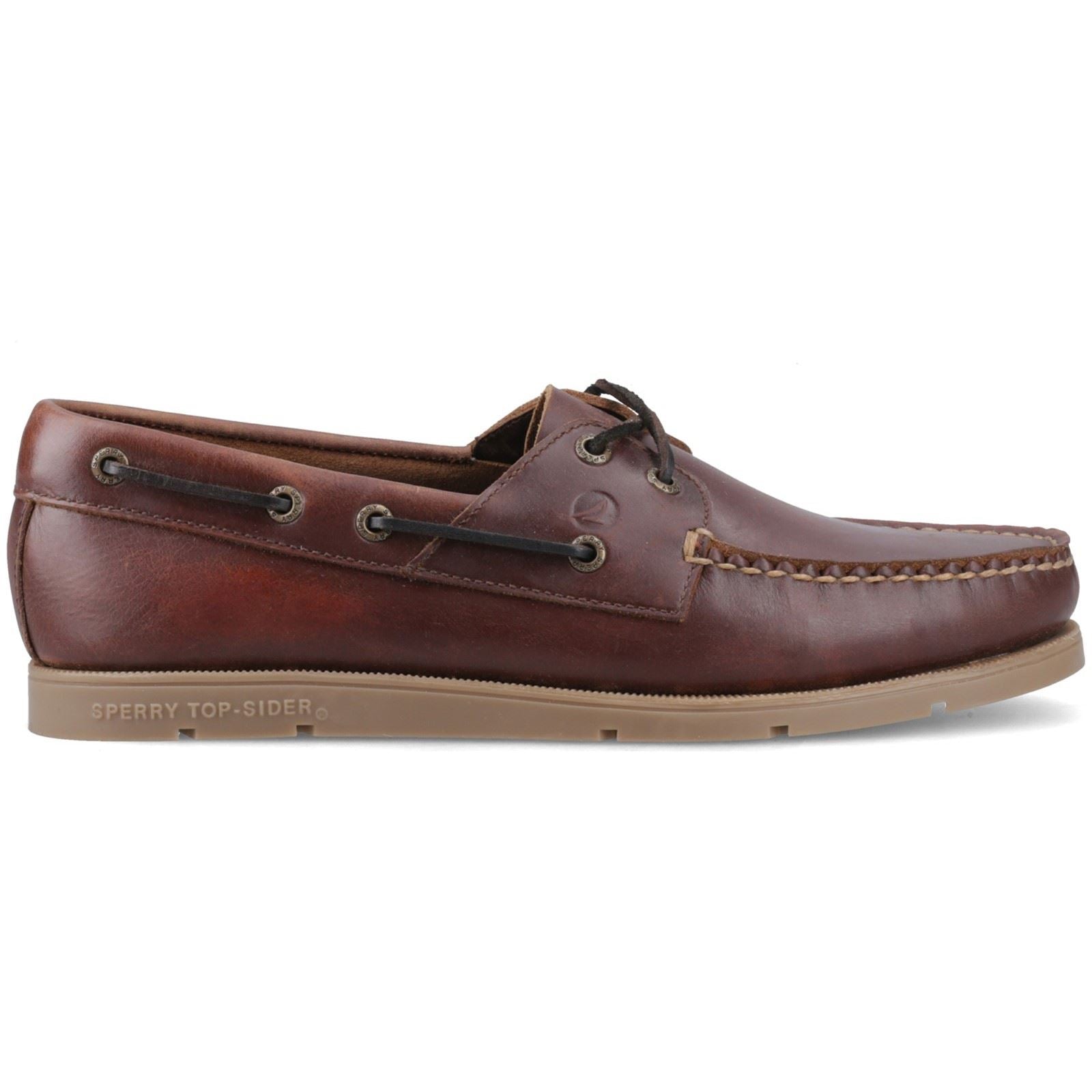 Sperry Oakland 2 Eye Leather Men's Brown Boat Shoes