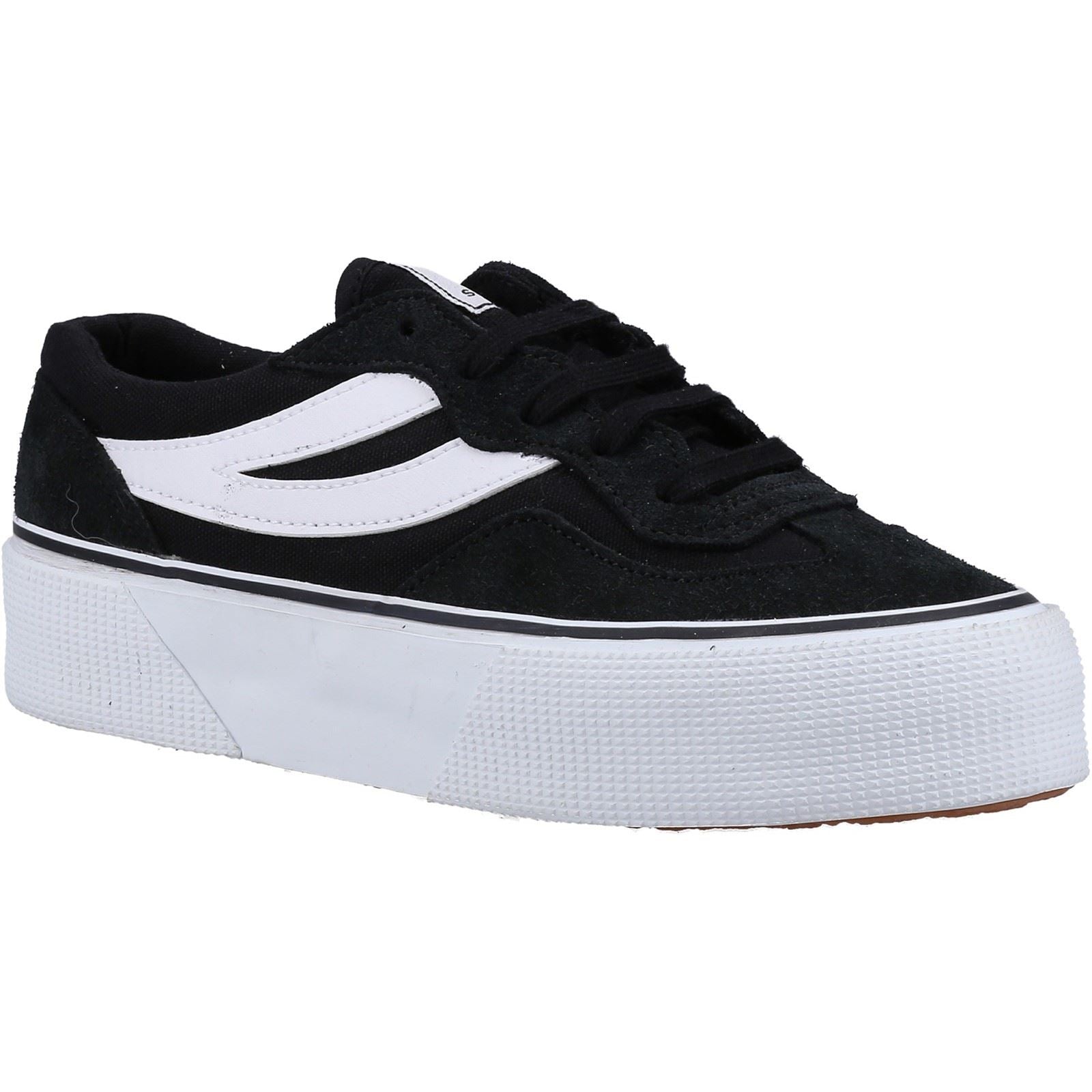 Superga 3041 Revolley Colorblock Platform Leather Women's Black/White Sneakers